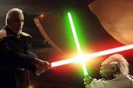 Yoda vs Compte Dooku dans l'Attaque des Clones